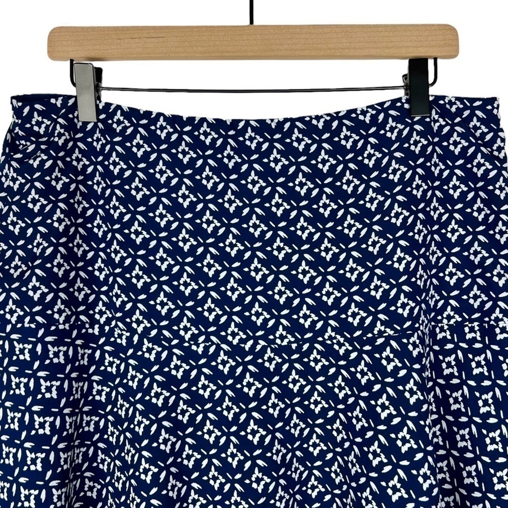 LAUREN RALPH LAUREN Skirt Full A Line Flowy Modest Floral Retro Abstract Size 12 - Picture 3 of 9